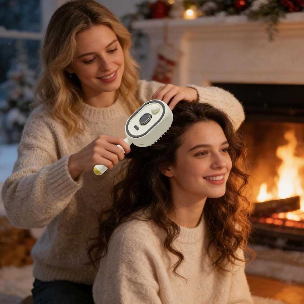 Steam Brush | Rechargeable Detangling Tool with Oil - Emirateshop